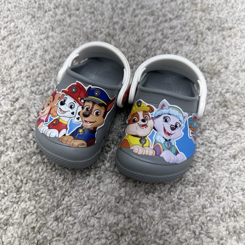 Kids Crocs Paw Patrol Shoes  size C-4 unisex toddler gray - Picture 11 of 11